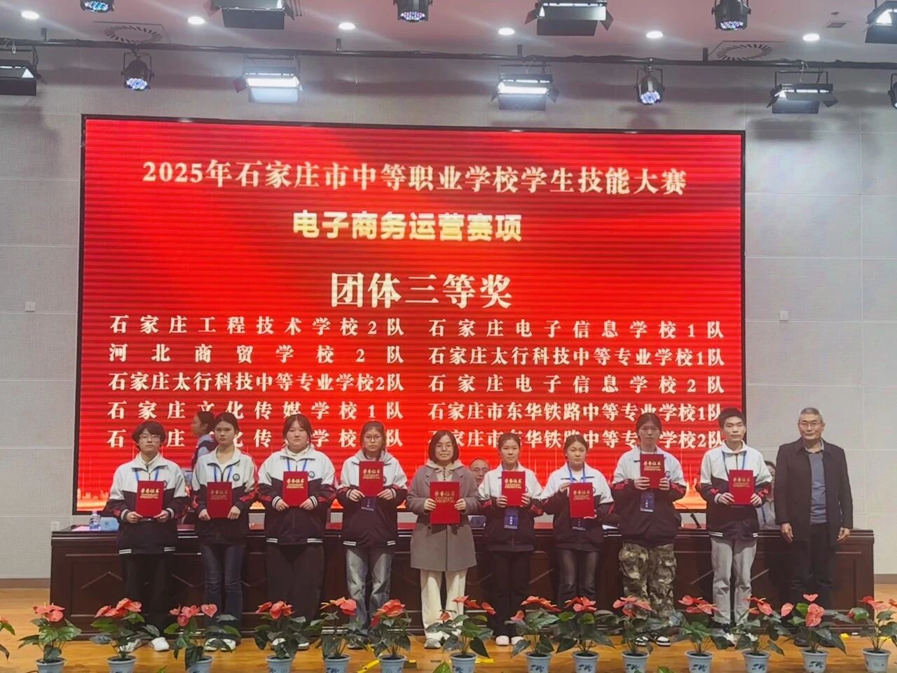 石家庄东华铁路学校参加石家庄市中等职业学校学生技能大赛，电子商务运营赛项获得团体三等奖